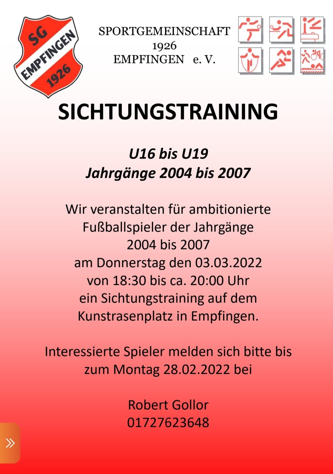 Sichtungstraining 2022